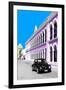 ¡Viva Mexico! Collection - Black VW Beetle and Mauve Architecture - Campeche-Philippe Hugonnard-Framed Photographic Print