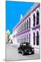 ¡Viva Mexico! Collection - Black VW Beetle and Mauve Architecture - Campeche-Philippe Hugonnard-Mounted Photographic Print