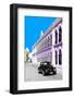 ¡Viva Mexico! Collection - Black VW Beetle and Mauve Architecture - Campeche-Philippe Hugonnard-Framed Photographic Print