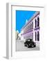 ¡Viva Mexico! Collection - Black VW Beetle and Mauve Architecture - Campeche-Philippe Hugonnard-Framed Photographic Print