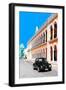 ¡Viva Mexico! Collection - Black VW Beetle and Orange Architecture - Campeche-Philippe Hugonnard-Framed Photographic Print