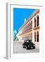 ¡Viva Mexico! Collection - Black VW Beetle and Orange Architecture - Campeche-Philippe Hugonnard-Framed Photographic Print