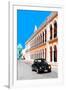 ¡Viva Mexico! Collection - Black VW Beetle and Orange Architecture - Campeche-Philippe Hugonnard-Framed Photographic Print