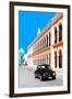 ¡Viva Mexico! Collection - Black VW Beetle and Orange Architecture - Campeche-Philippe Hugonnard-Framed Photographic Print