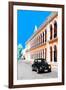 ¡Viva Mexico! Collection - Black VW Beetle and Orange Architecture - Campeche-Philippe Hugonnard-Framed Photographic Print