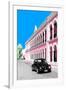 ¡Viva Mexico! Collection - Black VW Beetle and Pink Architecture - Campeche-Philippe Hugonnard-Framed Premium Photographic Print
