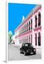 ¡Viva Mexico! Collection - Black VW Beetle and Pink Architecture - Campeche-Philippe Hugonnard-Framed Photographic Print