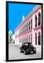 ¡Viva Mexico! Collection - Black VW Beetle and Pink Architecture - Campeche-Philippe Hugonnard-Framed Photographic Print