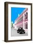 ¡Viva Mexico! Collection - Black VW Beetle and Pink Architecture - Campeche-Philippe Hugonnard-Framed Photographic Print