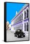 ¡Viva Mexico! Collection - Black VW Beetle and Purple Architecture - Campeche-Philippe Hugonnard-Framed Stretched Canvas