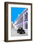 ¡Viva Mexico! Collection - Black VW Beetle and Purple Architecture - Campeche-Philippe Hugonnard-Framed Photographic Print