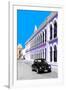 ¡Viva Mexico! Collection - Black VW Beetle and Purple Architecture - Campeche-Philippe Hugonnard-Framed Photographic Print