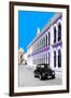 ¡Viva Mexico! Collection - Black VW Beetle and Purple Architecture - Campeche-Philippe Hugonnard-Framed Photographic Print