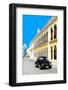 ¡Viva Mexico! Collection - Black VW Beetle and Yellow Architecture - Campeche-Philippe Hugonnard-Framed Photographic Print