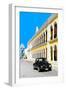 ¡Viva Mexico! Collection - Black VW Beetle and Yellow Architecture - Campeche-Philippe Hugonnard-Framed Photographic Print