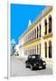 ¡Viva Mexico! Collection - Black VW Beetle and Yellow Architecture - Campeche-Philippe Hugonnard-Framed Photographic Print