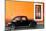 ¡Viva Mexico! Collection - Black VW Beetle Car with Orange Street Wall-Philippe Hugonnard-Mounted Photographic Print