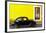 ¡Viva Mexico! Collection - Black VW Beetle Car with Yellow Street Wall-Philippe Hugonnard-Framed Photographic Print