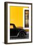 ¡Viva Mexico! Collection - Black VW Beetle with Gold Street Wall-Philippe Hugonnard-Framed Photographic Print