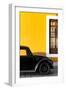 ¡Viva Mexico! Collection - Black VW Beetle with Gold Street Wall-Philippe Hugonnard-Framed Photographic Print