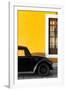 ¡Viva Mexico! Collection - Black VW Beetle with Gold Street Wall-Philippe Hugonnard-Framed Photographic Print