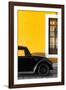 ¡Viva Mexico! Collection - Black VW Beetle with Gold Street Wall-Philippe Hugonnard-Framed Photographic Print