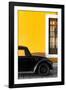 ¡Viva Mexico! Collection - Black VW Beetle with Gold Street Wall-Philippe Hugonnard-Framed Photographic Print