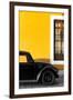 ¡Viva Mexico! Collection - Black VW Beetle with Gold Street Wall-Philippe Hugonnard-Framed Photographic Print