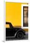 ¡Viva Mexico! Collection - Black VW Beetle with Gold Street Wall-Philippe Hugonnard-Framed Photographic Print