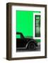 ¡Viva Mexico! Collection - Black VW Beetle with Green Street Wall-Philippe Hugonnard-Framed Photographic Print