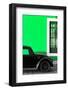 ¡Viva Mexico! Collection - Black VW Beetle with Green Street Wall-Philippe Hugonnard-Framed Photographic Print