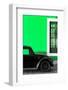 ¡Viva Mexico! Collection - Black VW Beetle with Green Street Wall-Philippe Hugonnard-Framed Photographic Print
