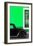 ¡Viva Mexico! Collection - Black VW Beetle with Green Street Wall-Philippe Hugonnard-Framed Photographic Print