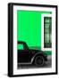 ¡Viva Mexico! Collection - Black VW Beetle with Green Street Wall-Philippe Hugonnard-Framed Photographic Print