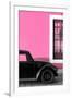 ¡Viva Mexico! Collection - Black VW Beetle with Hot Pink Street Wall-Philippe Hugonnard-Framed Premium Photographic Print