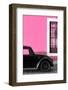 ¡Viva Mexico! Collection - Black VW Beetle with Hot Pink Street Wall-Philippe Hugonnard-Framed Photographic Print