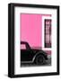 ¡Viva Mexico! Collection - Black VW Beetle with Hot Pink Street Wall-Philippe Hugonnard-Framed Photographic Print