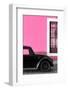 ¡Viva Mexico! Collection - Black VW Beetle with Hot Pink Street Wall-Philippe Hugonnard-Framed Photographic Print