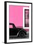 ¡Viva Mexico! Collection - Black VW Beetle with Hot Pink Street Wall-Philippe Hugonnard-Framed Photographic Print