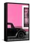 ¡Viva Mexico! Collection - Black VW Beetle with Hot Pink Street Wall-Philippe Hugonnard-Framed Stretched Canvas