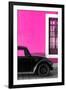 ¡Viva Mexico! Collection - Black VW Beetle with Pink Street Wall-Philippe Hugonnard-Framed Photographic Print
