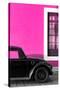 ¡Viva Mexico! Collection - Black VW Beetle with Pink Street Wall-Philippe Hugonnard-Stretched Canvas