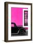 ¡Viva Mexico! Collection - Black VW Beetle with Pink Street Wall-Philippe Hugonnard-Framed Photographic Print