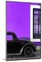 ¡Viva Mexico! Collection - Black VW Beetle with Purple Street Wall-Philippe Hugonnard-Mounted Photographic Print