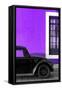 ¡Viva Mexico! Collection - Black VW Beetle with Purple Street Wall-Philippe Hugonnard-Framed Stretched Canvas
