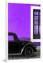 ¡Viva Mexico! Collection - Black VW Beetle with Purple Street Wall-Philippe Hugonnard-Framed Photographic Print