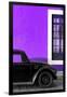 ¡Viva Mexico! Collection - Black VW Beetle with Purple Street Wall-Philippe Hugonnard-Framed Photographic Print