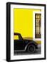 ¡Viva Mexico! Collection - Black VW Beetle with Yellow Street Wall-Philippe Hugonnard-Framed Photographic Print