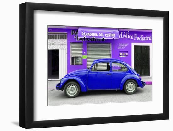 ¡Viva Mexico! Collection - Blue Volkswagen Beetle Car-Philippe Hugonnard-Framed Premium Photographic Print