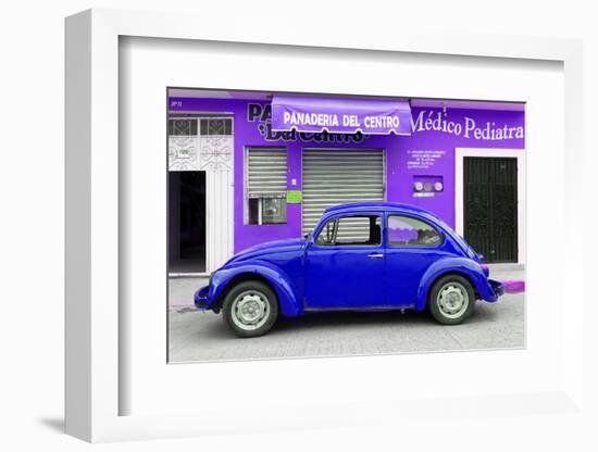 ¡Viva Mexico! Collection - Blue Volkswagen Beetle Car-Philippe Hugonnard-Framed Photographic Print